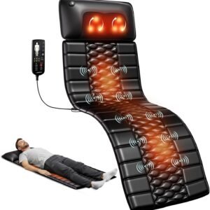 Vibration Full Body Massage Mat with Heat, Foldable Massager Pad