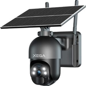 Xega 4G LTE Cellular Security Camera 2K HD Outdoor Solar Camera Wireless