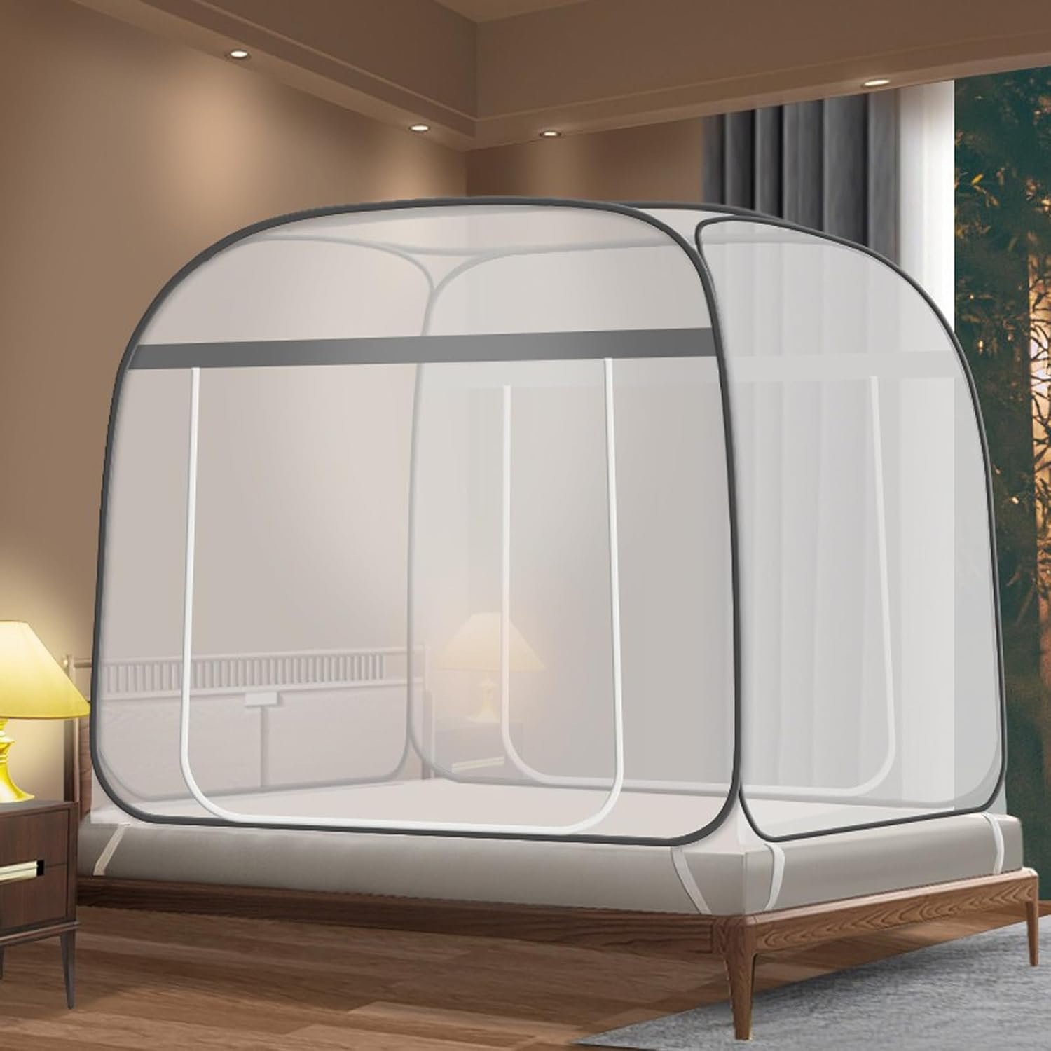 CMINGJ Mosquito Net for Bed, pop up Mosquito Netting 180 * 200 * 155cm